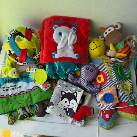 Melissa & Doug Other - Baby infant soft toy lot peekaboo book black white high contrast sensory